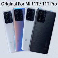 Original Glass Cover For Xiaomi Mi 11T Pro 5G / 11T 5G Back Cover Battery Door Rear Housing Case Rep