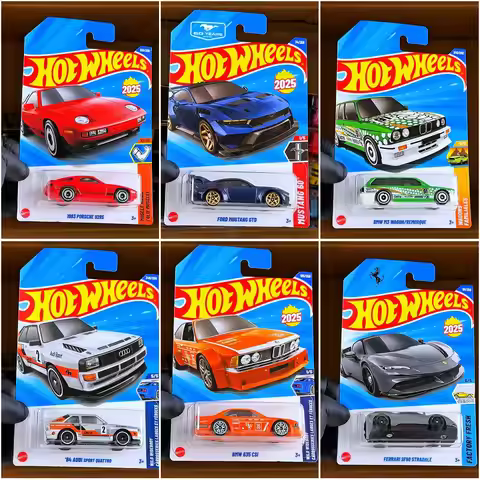 Hot Wheels P Case 2025, Mainline Series Bmw Porsche New Ferrari Sf90 Stradale Etc. 1/64 Scale Model