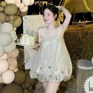 Lady babydoll dress, gentle muse dress with elegant and sophisticated style F63