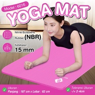 HTD Sport Matras Yoga Mat NBR 15 mm Olahraga Senam Lantai Meditasi Gym Fitness Karpet Lantai