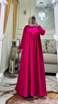 COD | GAMIS RAYON TWILL MODEL V || GAMIS WANITA RAYON POLOS TERLARIS