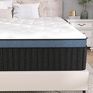 VERHOPE Queen Size Mattress,14 inch Queen Mattress in a Box,Motion Isolation with Individually Pocket Spring,Medium Firm Memory Foam Hybrid Mattress,Edge Support,CertiPUR-US