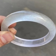 High ice transparent quartzite jade bracelet Narrow version Bangle