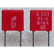 WIMA MKS-2 0.033uf 33nf 333 63v Metallized Polyester Capacitor