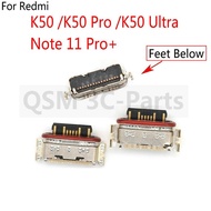 แท่นชาร์จตัวต่อที่ชาร์ท USB ปลั๊กหัวเสียบช่องเสียบพอร์ตอะไหล่ Xiaomi Redmi Note 11 Pro + / Redmi K50