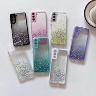 For Samsung Galaxy M10 A10 A30 A20 M10S A50 A30S A50S A70 A70S A750FD Gradient Glitter Bling Silicone Clear Phone Case Transparent Phone Cover With Full Cover Lens Protection Back Cover Casing Hot Sale