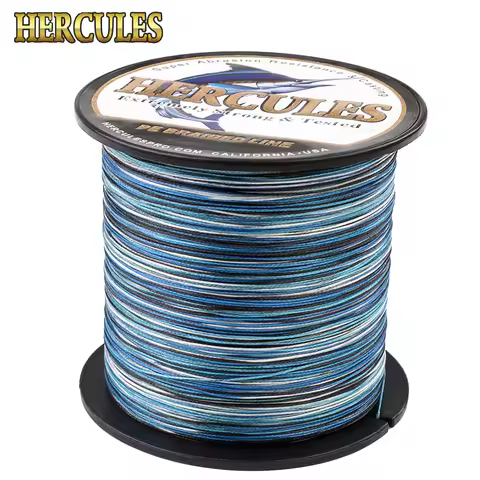 Hercules New Camo 8 Strands PE Braided Fishing Line 100M 300M 500M 1000M 1500M 2000M Pesca Saltwater