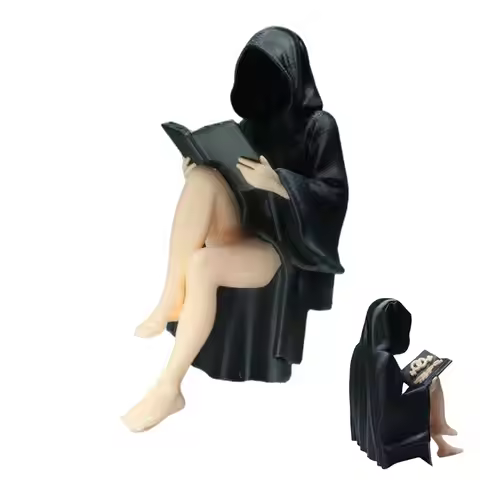 Gothic Dark Fantasy Bookshelf Ornament Gothic hooded reader figurine 3D Printed Hooded Lady Gothic S