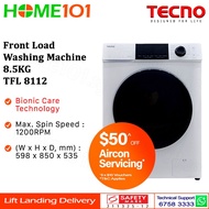 Tecno Front Load Washing Machine 8.5KG TFL 8112
