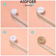 ASDFGER 2M Burlap Ribbon  DIY Crafts Fashion Natural Hessian