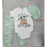 Disney Toy Story Star Wars 3pc Set Bodysuit and Pants w/ Hat / Bib Set for Baby Yoda Buzz Lightyear 