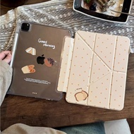 Cartoon Cartoon Bread Donut iPad pro2024 Tablet Protective Case mini6 with Pen Slot air4/5 Japan Kor