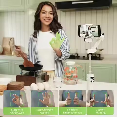 ZHIYUN Smooth Q5 Ultra Gimbal Stabilizer with AI Tracking Motion-Sensing Control Wireless Remote for