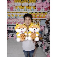 Gấu Bông Corgi Ôm Trà Sữa Siêu Cute