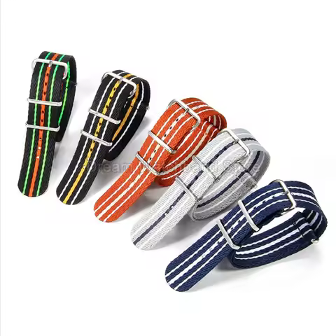 Breathable Odorless Skin-Friendly Comfortable-Wearing 20 22mm Nylon Watch Strap for Swatch Canvas Wa