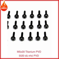 ( Pvd Titan ) 5li20 Small Head Titanium Black Screw - m5x20 h5d12 Small Head Titanium Black