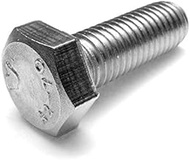 M6-1.00 x 16MM Hex Head Cap Screw Bolts, Stainless Steel 18-8 (Quantity: 100 pcs) Fully Threaded, Coarse Thread, Thread Size: M6, Bolt Length: 16MM