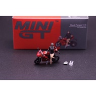 1/64 MINIGT No. 682 Ducati Ducati Panigale V4 S w/Ducati Girl Brand New Ready Stock Alloy Car Model 