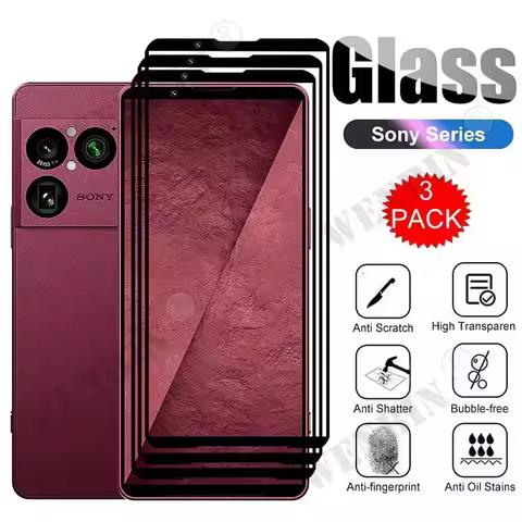 3 Pcs Tempered Glass For Sony Xperia 1 VIII Screen Protector Full Protective Glass For Sony Xperia 5