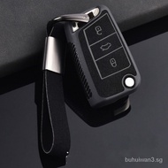 [Fast Delivery]Leather TPU Car Key Case Shell Keyfob for Volkswagen VW Golf 7 MK7 Tiguan L Lamando Bora Lavida Plus Touran Lamando keychain