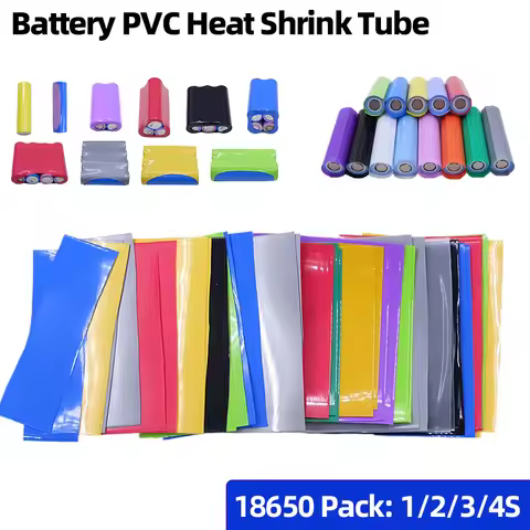25/100pcs PVC Heat Shrink Tube 18650 Battery Film Tape Precut Shrinkable Sleeve Wrap Cover for 1S 2S