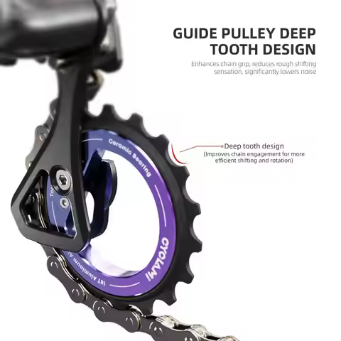 18T Big Pulley Hollow Eccentric Jockey Wheel Ceramic Bearing Rear Derailleur Guide Pulley for Shiman