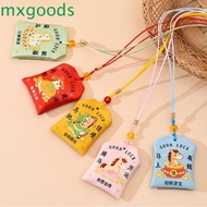 MXGOODS Horse Year Omamori, Embroidered Blessing Words Good Luck Charms, Wealth Creative Kawaii Cart