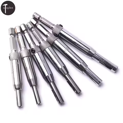 1Pc 1/4'' Hex HSS Self Centering Hinge Core Drill Bit Woodworking Tool Window Doors Cabinet 5/64" 7/