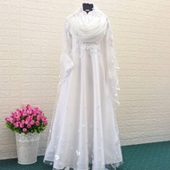 Gaun Pengantin Syari Gaun Akad Pernikahan Syari Full Set Khimar Cadar