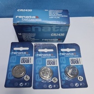 Ready Stock Renata CR2430 Battery Swiss Made 3V Lithium cr 2430
