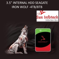 3.5” INTERNAL HDD SEAGATE IRON WOLF - 4TB /8TB - 3 years warranty