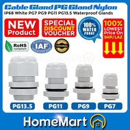 Cable Gland PG Gland Nylon IP68 White PG7 PG9 PG11 PG13.5 Waterproof Glands Joints