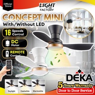 🔥NEW🔥DEKA CONCEPT MINI Fan 34" 42" 22" Baby Fan 16 Speed Remote Control Ceiling Fan with Light DC Mo