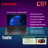 Lenovo ThinkPad E14 Gen 4 Ryzen™️ 5 5625U |14" FHD|8GB DDR4|512GB|W11H Laptop - 21EBCTO1WW