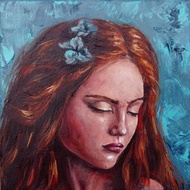 Girl Handmade Painting Fairy Wall Art Original Wall Decor Living Room Picture