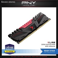 ☏PNY 8GB/16GB XLR8 DDR4 Desktop Gaming RAM with High Performance Heatsink Single Channel Lifetime Wa