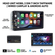 Double Din 7 Inch 2D Wired CarPlay Auto 7 Inch Taffware F7010C CarPlay Tape Head Unit/