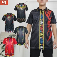 🔥HOT🔥 Unisex Baju Batik Collar Jersey Traditional Etnik Sabah Dusun | Size S-XL