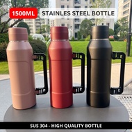 ✨ 1500ML✨ Stainless Steel Tumbler With Handle Thermos Cup Mug Bottle Coffee Flask Botol Air Tahan Se