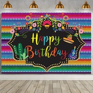 Mexican Fiesta Party Backdrop Mexican Birthday Backdrop Theme Party Decorations Banner Mexico Cinco 