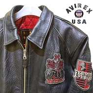 AVIREX NYC USA Leather Varsity Jaket Kulit Asli Domba Baseball Schott