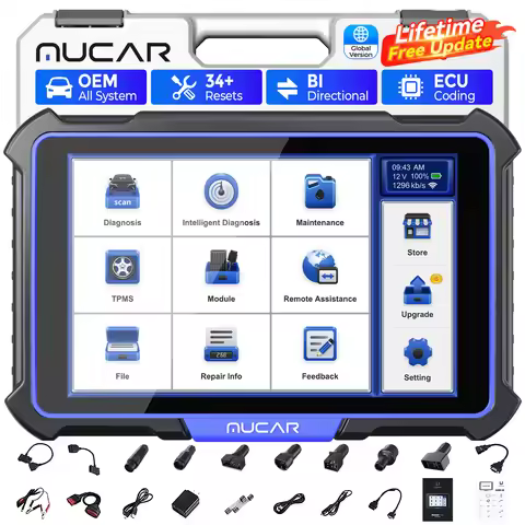 Lifetime Free Update MUCAR VO8 Professional OBD2 Diagnostic Tool Full System Diagnosis ECU Coding Bi