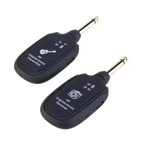 1 Set UHF Guitar Transmitter&Receiver 20Hz-20kHz A8 Wireless Guitar Receiver Musical Rechargeable Wi