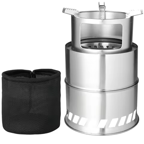 Camping Wood Stove, Portable Camping Stove, For Backpacking Hiking Traveling Stove, Emergency Foldin