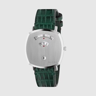 Gucci Green Alligator Strap Grip Watch