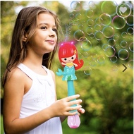 Bubble World Margic Camera Mermaid Lolipop Stick With Light And Music Toy