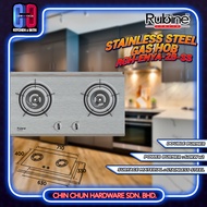 RUBINE GLASS GAS HOB RGH-VISTA-2B-BL | STAINLESS STEEL HOB | TWO BURNER HOB | THREE BURNER HOB | TEM