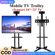 EXPOSE  TV Stand 34- 72 Inch Mobile TV  Bracket with Wheels Metal Bearing 80kg