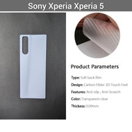 Anti-Scratch Back sony Xperia 5 Film 3D Skin carbon fiber sony 5 J8210 J8270 J9210 SOV41 garskin