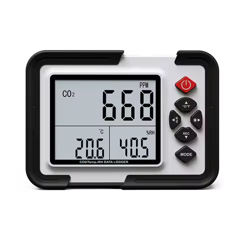 HT-2000 Digital CO2 Monitor CO2 Meter Gas Analyzer detector 9999ppm CO2 Analyzers With Temperature a